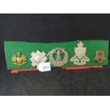 MILITARY CAP BADGES INCL OUNDLE SCHOOL (LUGS), GEORGE WATSONS COLLEGE (LUGS),