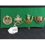 MILITARY CAP BADGES INCL THE ESSEX REGIMENT (SLIDER), SHERWOOD FORESTERS (SLIDER),