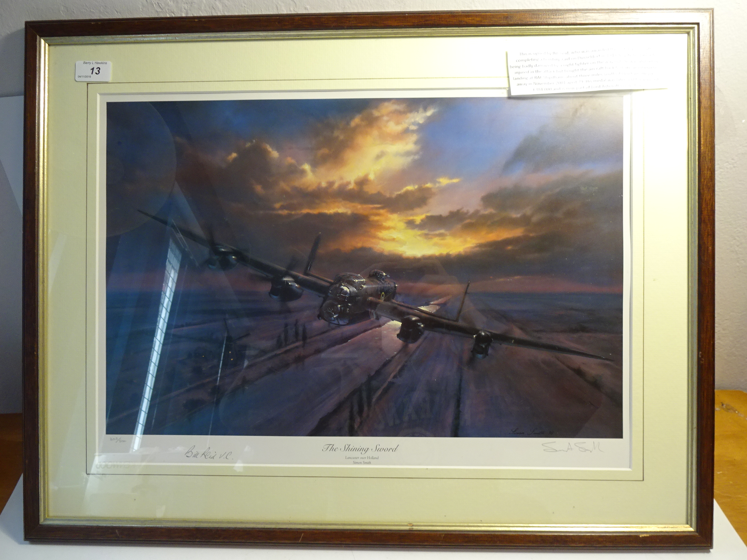 PRINT OF 'THE SHINING SWORD' BY SIMON SMITH,