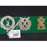MILITARY CAP BADGES INCL LOVAT SCOUTS (LUGS),