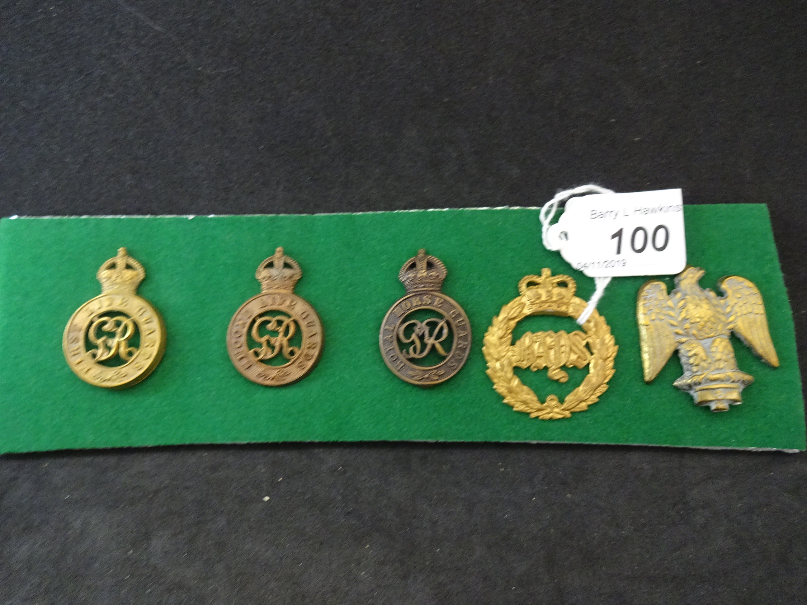 MILITARY CAP BADGES INCL 1ST LIFE GUARDS (LUGS), 2ND LIFE GUARDS (SLIDER),