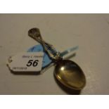 SILVER RANGOON BATTALION AFI SHOOTING SPOON, HALLMARKED 1929,