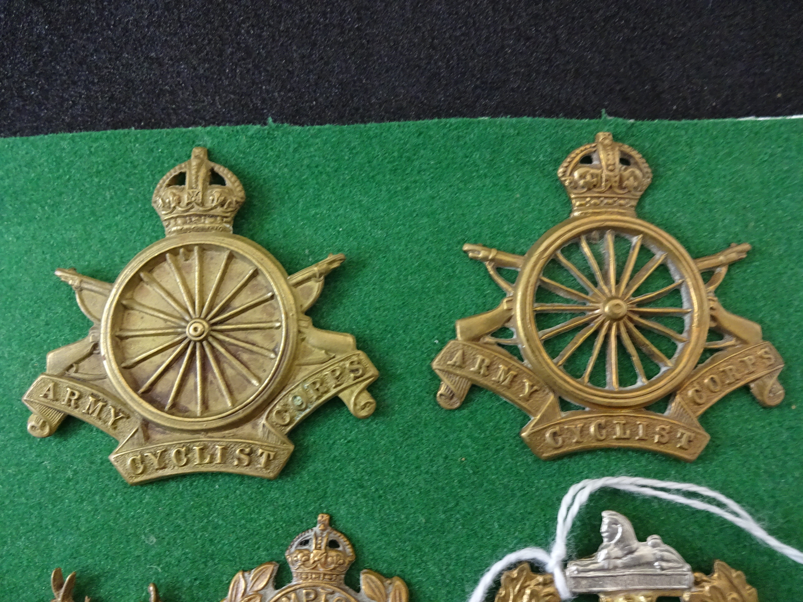MILITARY CAP BADGES INCL ARMY CYCLIST CORPS (LUGS), ARMY CYCLIST CORPS (SLIDER), - Image 2 of 3