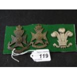 MILITARY CAP BADGES INCL 12TH LONDON BATTALION THE RANGERS (EXCEL) (LUGS),