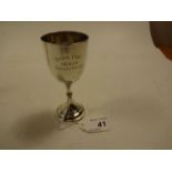 SILVER SHOOTING TROPHY ENGRAVED DYER CUP 1913-14 SERGT.