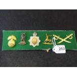 MILITARY CAP BADGES INCL NORTHUMBERLAND FUSILIERS (SLIDER), 3RD NEW ZEALAND RIFLE BRIGADE (LUGS),