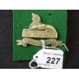 MILITARY CAP BADGE- 3RD VOLUNTEER BATTALION LINCOLNSHIRE REGIMENT (LUGS) (1)