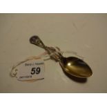 SILVER RANGOON BATTALION AFI SHOOTING SPOON, HALLMARKED 1932,