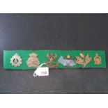 MILITARY CAP BADGES INCL NORTH SOMERSET YEOMANRY (LUGS), DUKE OF LANCASTERS OWN YEOMANRY (SLIDER),