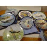 10 LIMITED EDITION AIR FORCE COLLECTORS PLATES TO INCL ROYAL WORCESTER,COALPORT, ROYAL DOULTON,