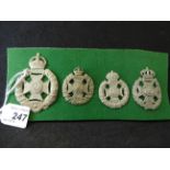 MILITARY CAP BADGES INCL RIFLE BRIGADE PRE 1903 (LUGS), RIFLE BRIGADE PRE 1903 (SLIDER),