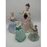 4 COALPORT LADIES BEAU MONDE BEATRICE, VALENTINE DEBUTANTE FOREVER YOURS,