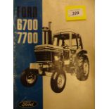 FORD 6700 7700 TRACTOR OPERATORS MANUAL