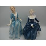 2 ROYAL DOULTON LADIES BOXED YVONNE AND FRAGRANCE