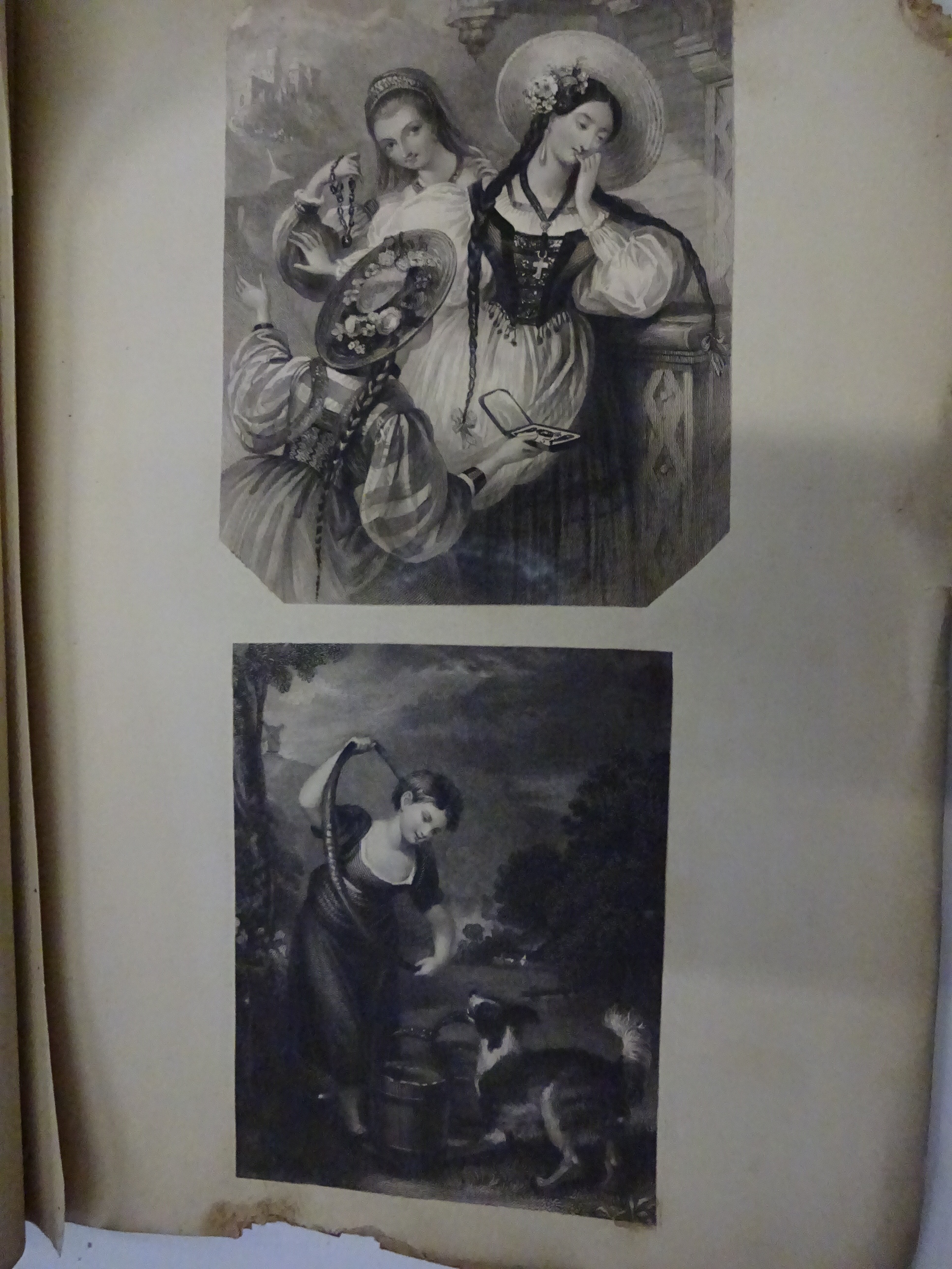 SCRAPBOOK OF VINTAGE PRINTS ENGRAVINGS ETC PLUS SOME ORIGINAL SKETCHES AND HAND COLOURINGS - Image 5 of 9