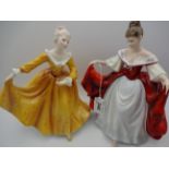 2 ROYAL DOULTON LADIES WITH BOX KIRSTY AND SARA