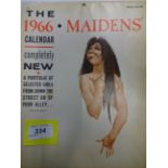 1966 NEW MAIDENS ADULT CALENDAR BY ENROL PUBLICATIONS USA