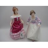 2 ROYAL DOULTON LADIES SWEET SIXTEEN AND ASHLEY