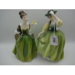 2 ROYAL DOULTON LADIES BOXED FLEUR WHO IS SIGNED BY MICHAEL DOULTON AND BUTTERCUP