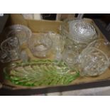 BOX OF GLASS TO INCLUDE BOWLS JUGS ETC