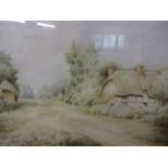 D A BOOTMAN WATERCOLOUR OF COTTAGE SIGNED (52 X 42)CM