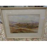 WILLIAM SIDNEY MORRISH (1844-1917) WATERCOLOUR OF LANDSCAPE WITH COWS SIGNED (64 X 50)CM