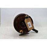 WOODEN CENTRE PIN REEL WITH BRAKE