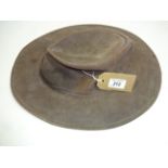 JACARU LEATHER OUTBACK HAT XL