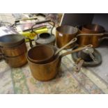 10 PIECES OF VINTAGE COPPER KITCHENWARE,