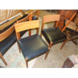 6 RETRO CHAIRS FOR REUPHOLSTERY ( LEGS & BACK UNBOLT )