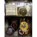 TIN OF BADGES TO INCLUDE BRITISH LEGION,