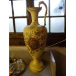 80CM TALL HAND PAINTED VASE A/F