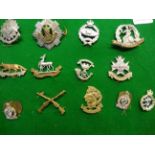 FRAMED MILITARY CAP BADGES