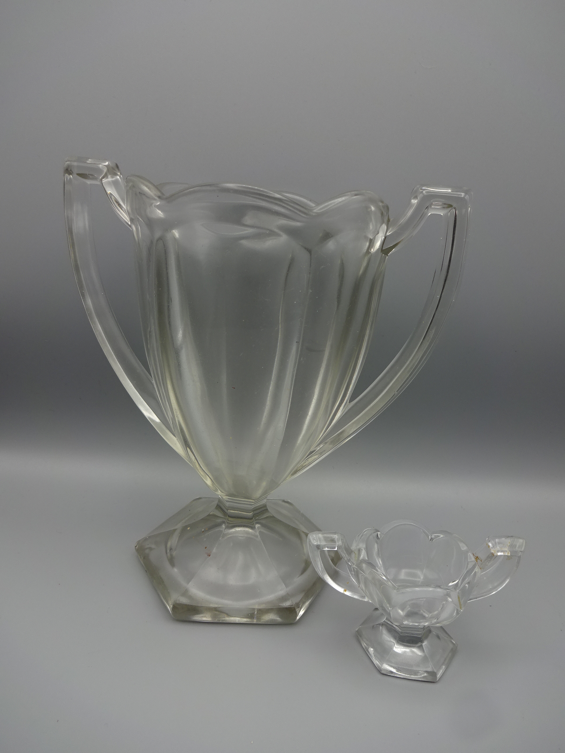 9 PIECES OF CHIPPENDALE GLASS PLUS BOWL