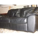 BLACK 2 SEATER SOFA