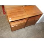 2 RETRO BEDSIDE CABINETS