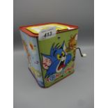 VINTAGE TOM AND JERRY MUSIC BOX BURBANK TOYS IN WORKING ORDER