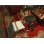 RETRO STOOL FOR REUPHOLSTERY & 2 OTHERS
