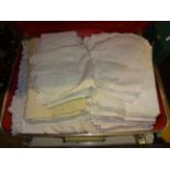 VINTAGE SUITCASE OF LINEN