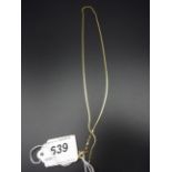 A 14K GOLD NECKLACE 17" LONG 3g