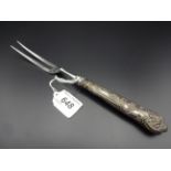 SILVER HANDLED CARVING FORK