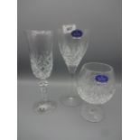 3 PAIRS OF CUT GLASSES INCLUDING 2 PAIRS OF ROYAL DOULTON