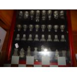 CHESS SET WITH GLASS PIECES