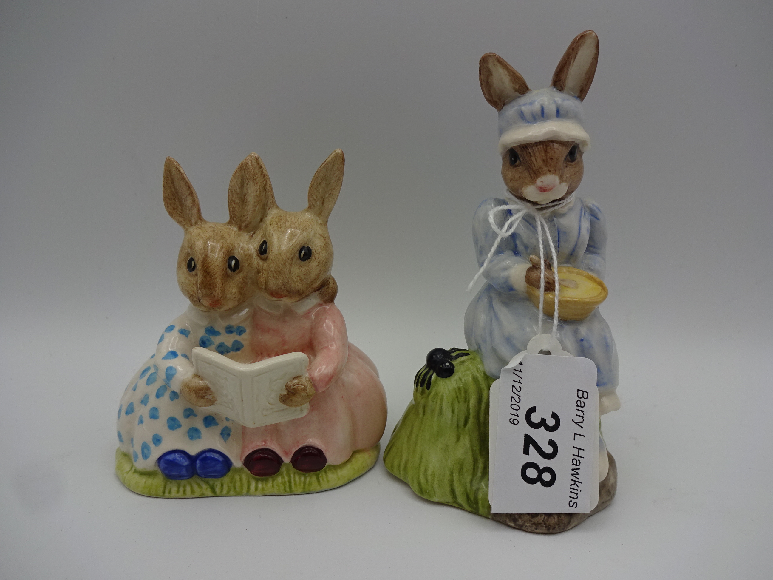 ROYAL DOULTON BUNNYKINS 'LITTLE MISS MUFFET' AND 'STORYTIME'