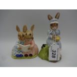 ROYAL DOULTON BUNNYKINS 'LITTLE MISS MUFFET' AND 'STORYTIME'