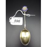 SILVER ROYAL ARTILLERY SHOOTING SPOON ENGRAVED J.W.