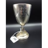 SILVER SHOOTING TROPHY ENGRAVED AGGREGATE CUP 1929-30 RANGOON BTN AFI WON BY SERGT J.W.