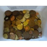 BOX OF MIXED COINS 50/50 BRITISH AND EUROPEAN