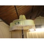 RETRO STANDARD LAMP WITH FLOWER INSET SHADE