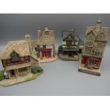 COLLECTION OF LILLIPUT LANE MODELS INCL VICTORIAN SHOPS HABERDASHERY L2053, AND BOOKSHOP L2051,